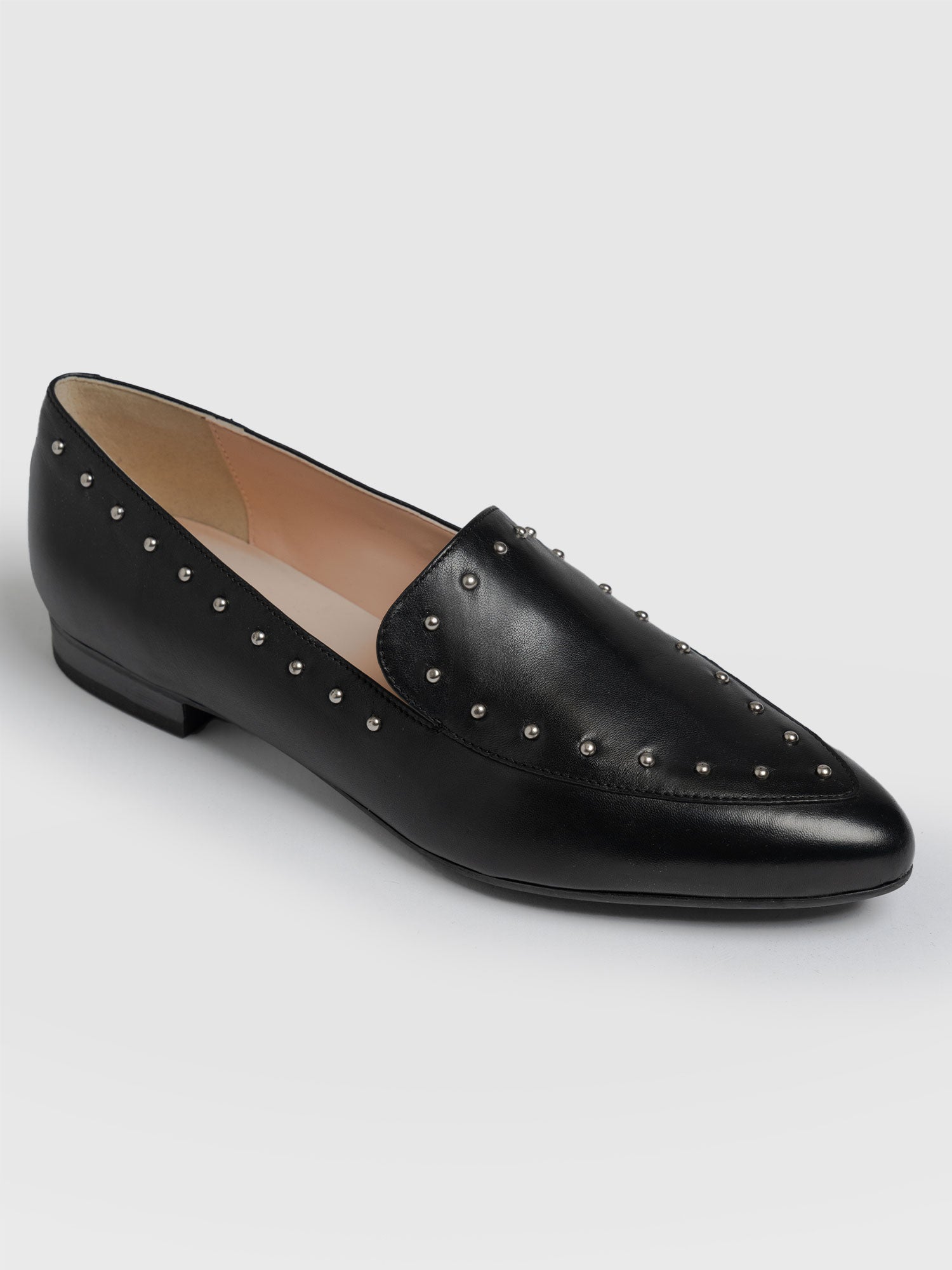 Ava Studded Loafer - Black